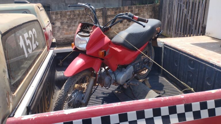 PM recupera moto roubada na região garimpeira