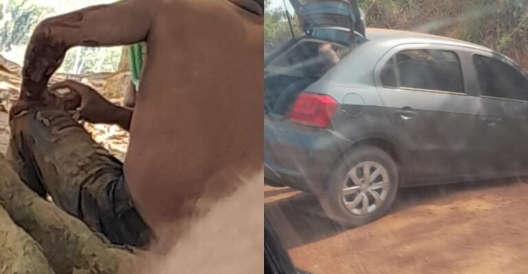 Condutor perde controle do veículo e bate em ribanceira  na vicinal norte sul