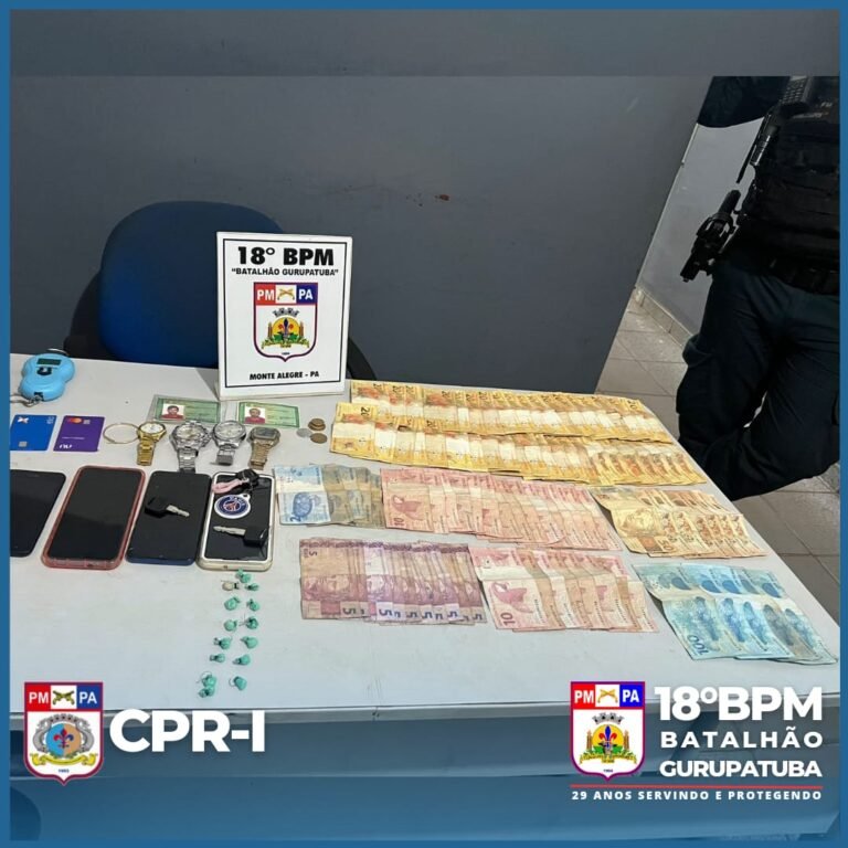 Homem é preso suspeito de tráfico de drogas em Monte Alegre