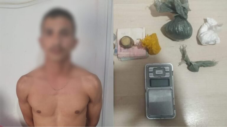 Homem é preso suspeito de tráfico de drogas no distrito de campo verde