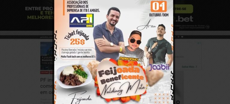 Associação dos Profissionais de Imprensa organiza feijoada beneficente em apoio a Naldiney Motta, em Itaituba