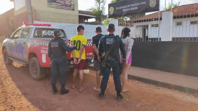 Trio é preso suspeito de tráfico de drogas em Medicilândia, no PA