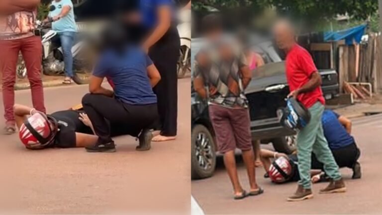 Motociclista é atingida por carro no bairro Santo Antônio em Itaituba