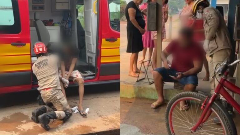 Motociclista fica gravemente ferido em acidente no bairro Santo Antônio