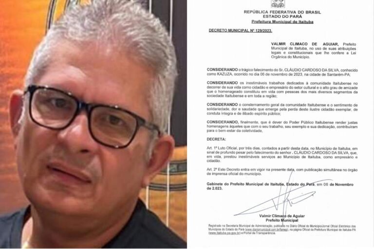 PMI decreta luto oficial por três dias