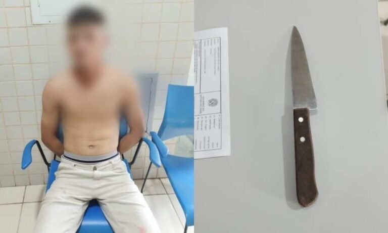 Filho é preso após ameaçar matar a mãe com uma faca, em Itaituba