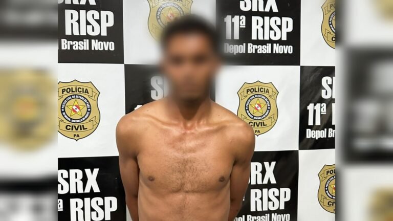 Homem é preso pela policia em Brasil Novo, no PA
