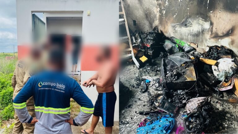 Quarto de residência fica destruído após incêndio em Itaituba