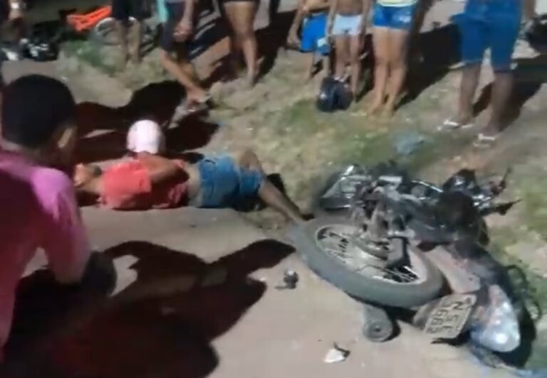 Três pessoas ficam feridas em acidente no bairro Bom Remédio em Itaituba