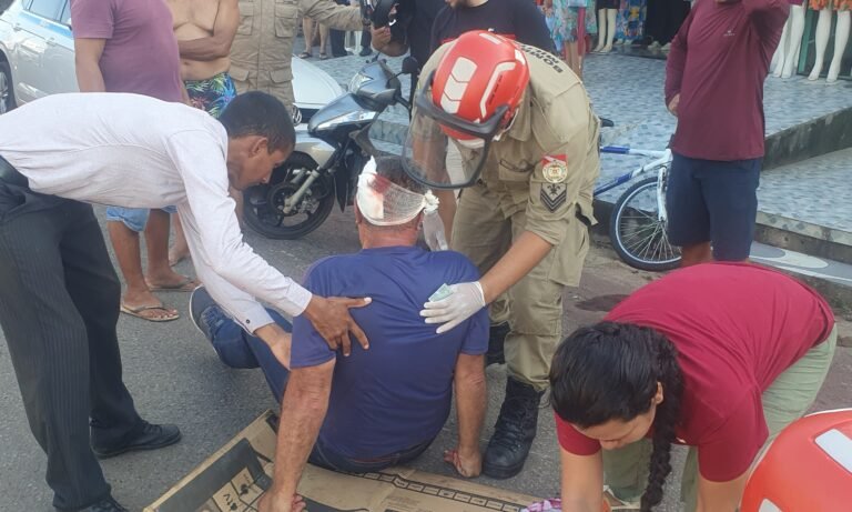 Colisão entre moto e bicicleta deixa uma pessoa ferida em Itaituba, no PA
