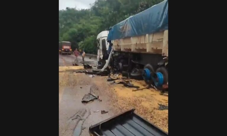 Vídeo: Motorista tem corpo dilacerado em acidente na BR-163