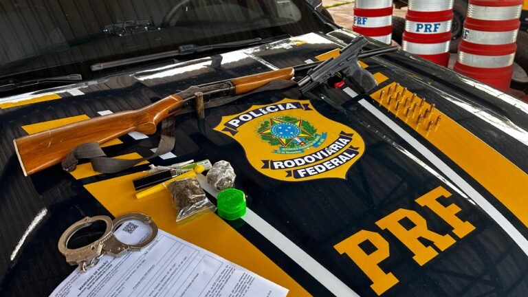 PRF apreende armas, munições e drogas, e cumpre mandado de prisão em Santarém, no PA