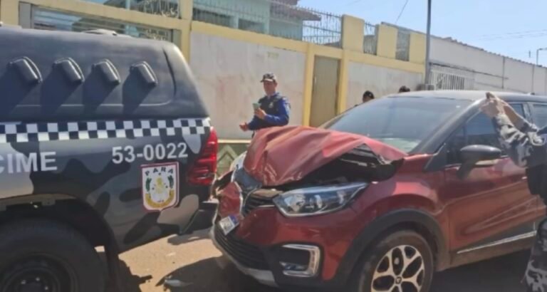 Veículo colide na traseira da viatura da 1ª CIME em Itaituba, no Pará