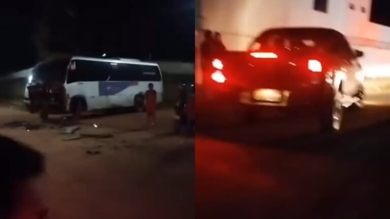 Acidente entre microônibus e caminhonete em Itaituba provoca danos materiais