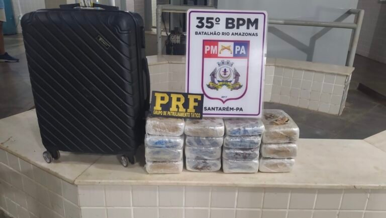PRF e Polícia Militar Prendem Passageiro com 15 Tabletes de Maconha em Ônibus