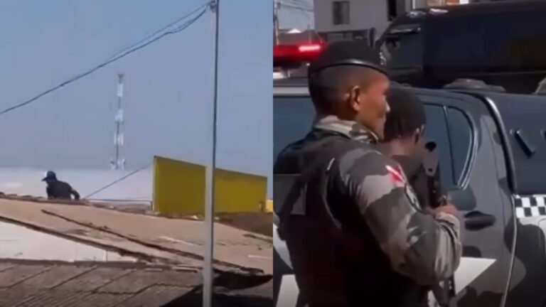 Video: Suspeito de assalto é preso em Itaituba após fuga pelo telhado
