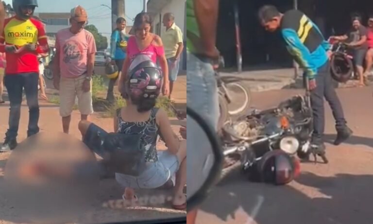 Motociclista avança preferencial e colide com carreta em via pública de Itaituba 