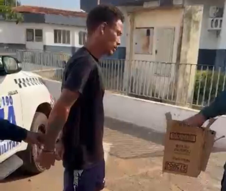 VÍDEO; Homem é detido com caixas de perfumes furtados no centro de Tucuruí