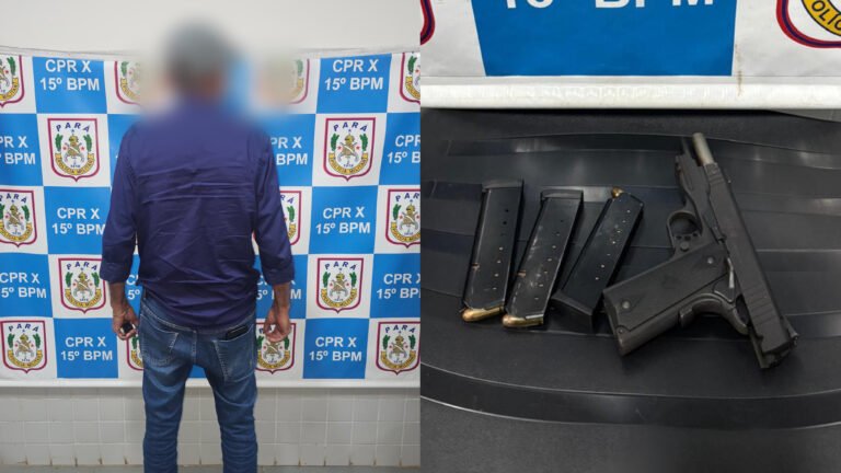 Operação bloqueio resulta na apreensão de pistola calibre .45 em Itaituba