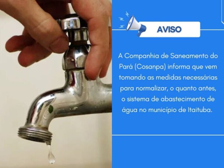 Cosanpa anuncia medidas para normalizar abastecimento de água em Itaituba e Santarém
