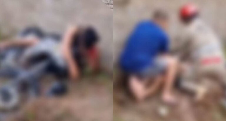 VÍDEO; Motociclista fica ferido após bater em muro na rua das Flores, em Itaituba