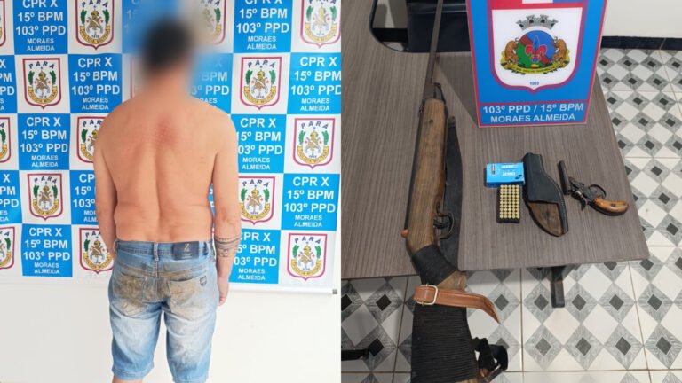 Homem de 41 anos é preso após amarrar e agredir mulher dentro de residência em Moraes Almeida