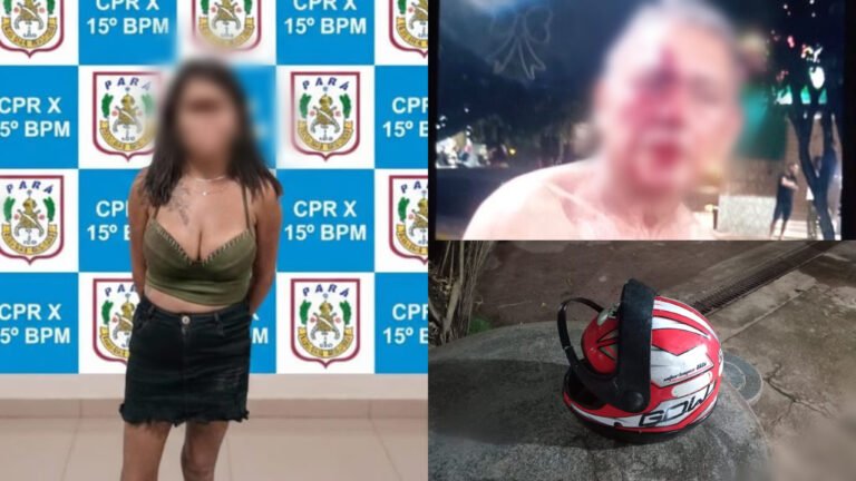 Mulher é presa após agredir companheiro com capacete em via pública, em Itaituba
