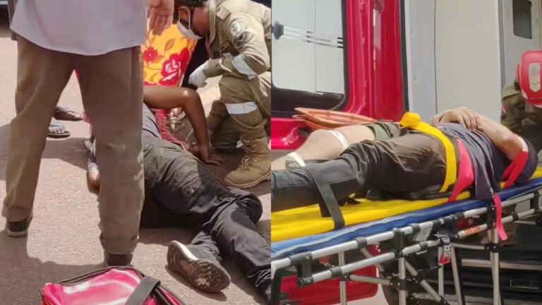 Acidente entre carro e moto deixa homem ferido em Itaituba