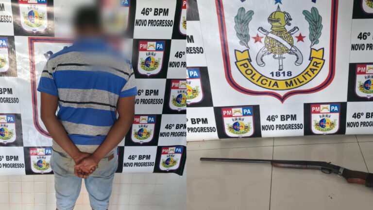 Violência doméstica termina com prisão e apreensão de arma na zona rural de Novo Progresso