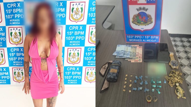 Mulher é presa por tráfico de drogas na região da Transgarimpeira, em Moraes Almeida