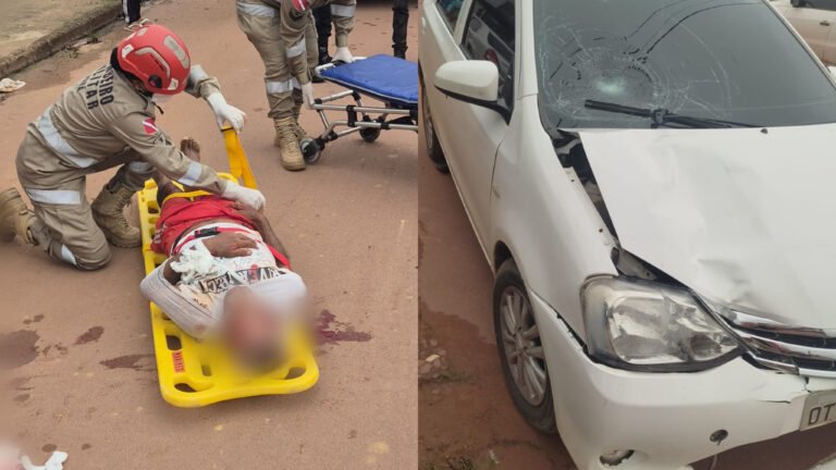 VÍDEO; Pedestre fica ferido após atropelamento na 29ª rua, em Itaituba 