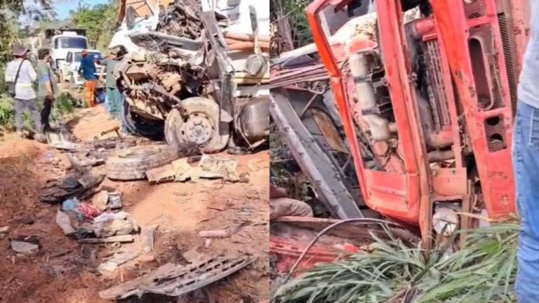 VÍDEO; Colisão entre caminhões deixa dois mortos e dois feridos graves em Marabá