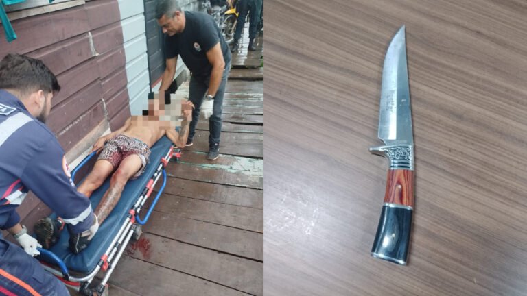VÍDEO; Suspeito armado com faca é baleado é detido no bairro São José em Itaituba 