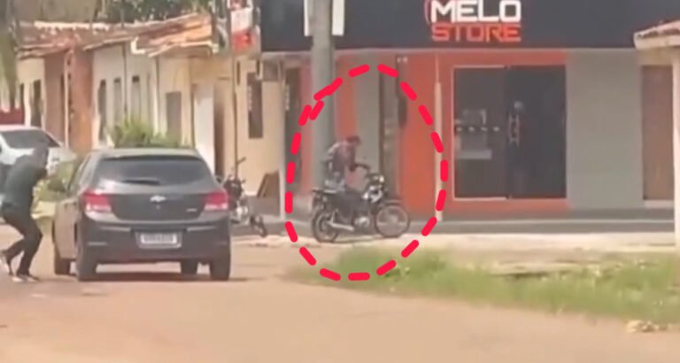 VÍDEO; Policial à paisana frustra assalto a loja de celulares em Mãe do Rio