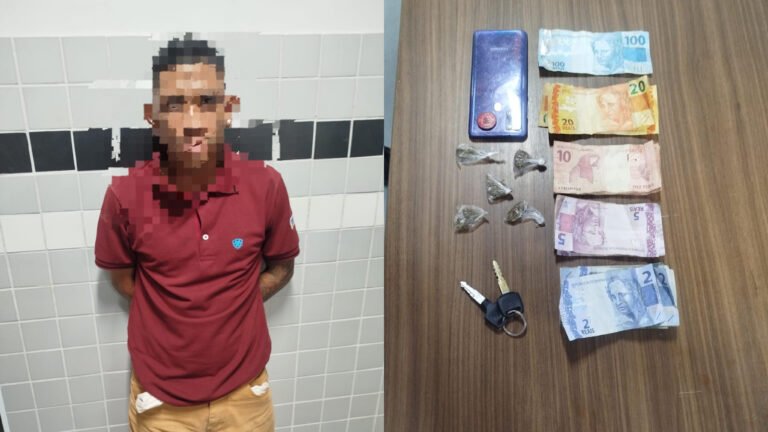 Suspeito foge de abordagem policial, sofre queda e é preso com drogas em Itaituba