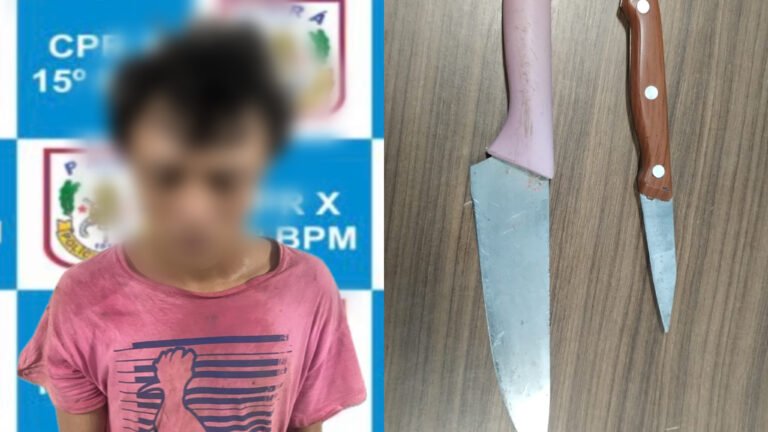 Homem é conduzido à delegacia após ameaçar familiares durante a madrugada em Itaituba