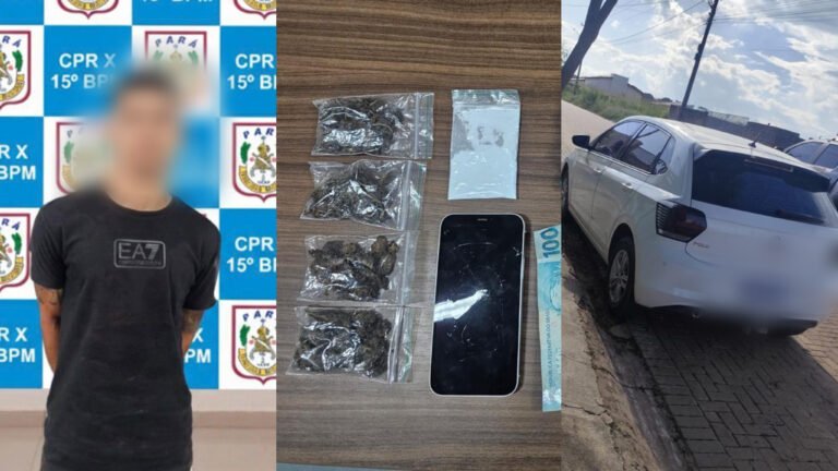 PM prende integrante de facção criminosa por tráfico de drogas em Itaituba