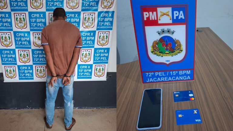 Suspeito é preso após furtar bolsa e tentar vender celular em Jacareacanga