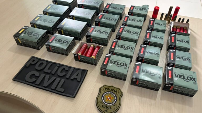 Polícia Civil cumpre mandado e prende suspeito por comércio ilegal de munições em Aveiro