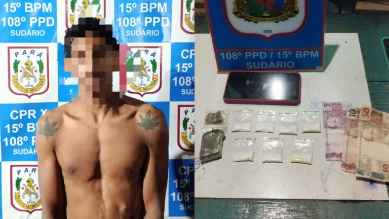 Homem é preso por tráfico de drogas durante operação em bar na região garimpeira de Itaituba
