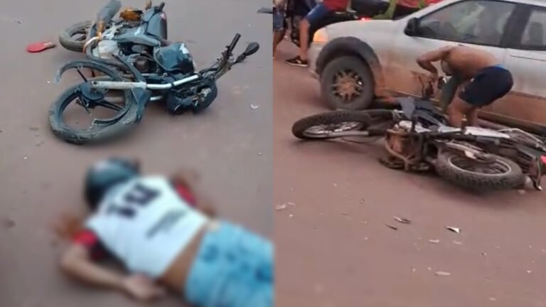 VÍDEO; Colisão entre motocicletas deixa dois feridos na Transamazônica, em Itaituba