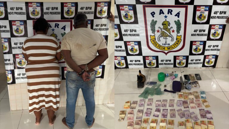 VÍDEO; Casal é preso por suspeita de tráfico de drogas em bar no bairro Santa Luzia, em Novo Progresso