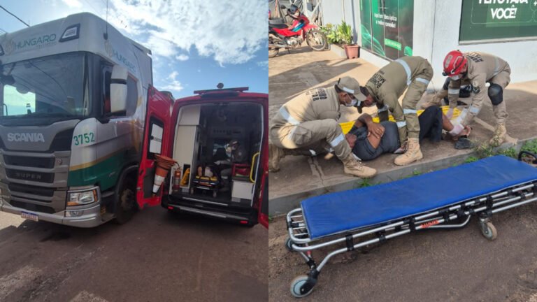VÍDEO; Colisão entre carreta e motocicleta deixa homem ferido em Itaituba