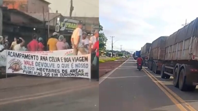 VÍDEO; Manifestantes interditam trecho da PA-150 em Goianésia do Pará e causam congestionamento