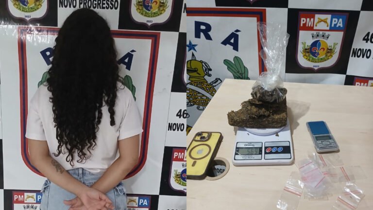 Mulher é presa suspeita de tráfico de drogas em Novo Progresso durante operação da PM