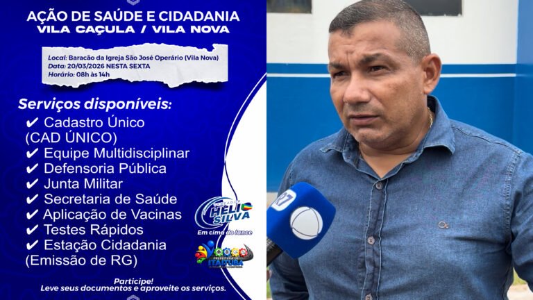 VÍDEO; Ação de Saúde e Cidadania será realizada nesta sexta-feira em Vila Nova/Vila Caçula