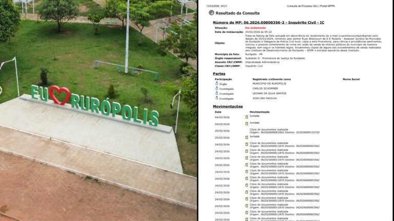 MP investiga possível venda irregular de terras públicas na gestão do ex-prefeito em Rurópolis