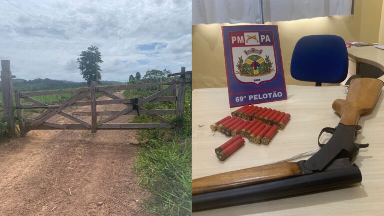 Moradora é conduzida após denúncia de obstrução de ramal e apreensão de arma em Placas