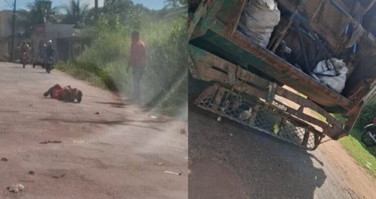 VÍDEO; Rompimento de plataforma em caminhão de lixo deixa gari ferido em Itaituba