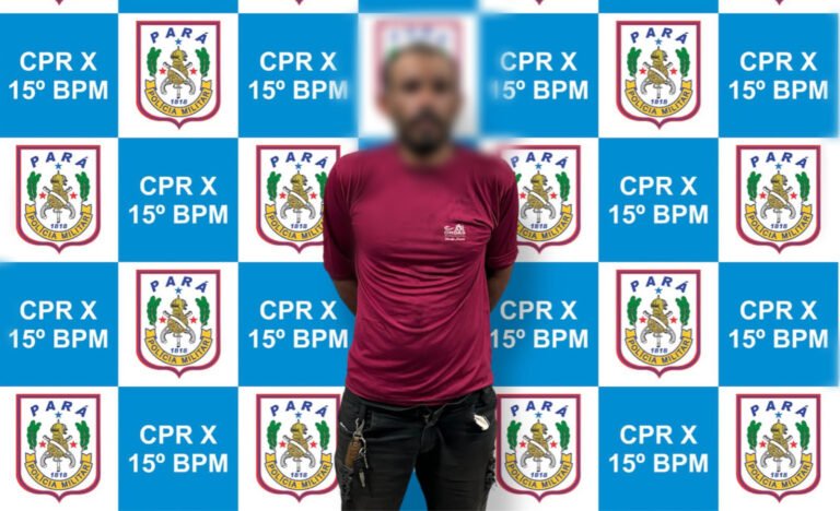 Homem é detido suspeito de agredir mulher com tijolo durante operação policial em Itaituba